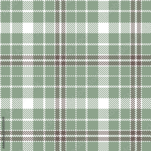 Modern Dusty White Seamless Tartan Textile Design Variant 1702