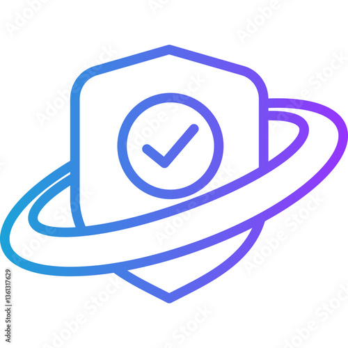 Stability line gradient icon