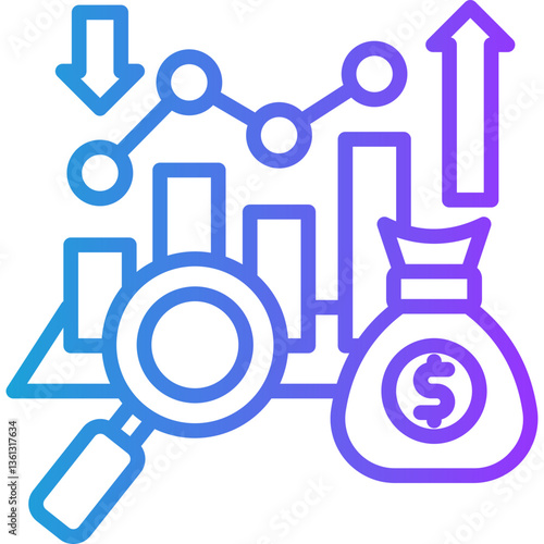 Index line gradient icon