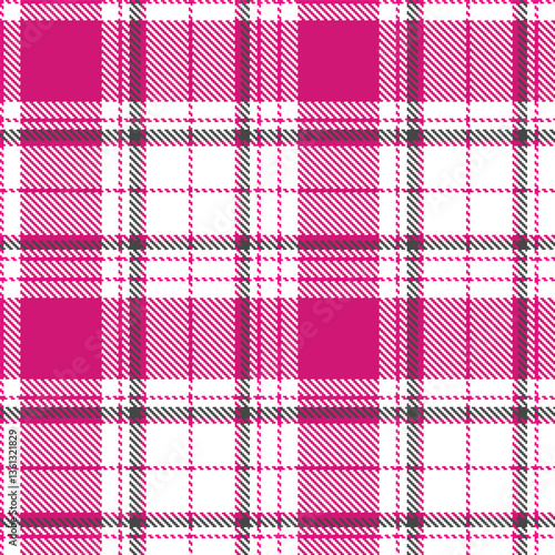 Modern Neon White Seamless Tartan Textile Design Variant 1796
