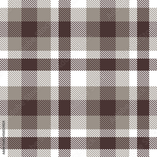 Modern Seamless Tartan in Cool White tones Textile Design Variant 1834