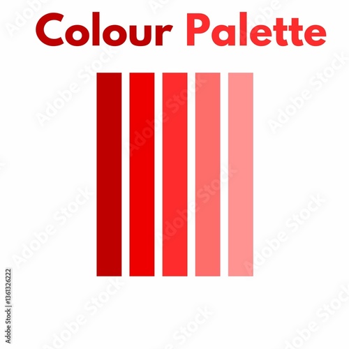 Free Download Bright red colour palette creativity concept, Retro color schemes, Color Trends combinations and palette guide, example of table color shades in RGB and HEX, Color swatch for fashion, home, interiors. - GFXLoad