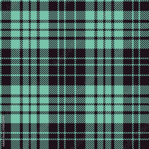Modern Vivid Pale Teal Seamless Tartan Textile Design Variant 1883