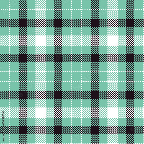 Modern Seamless Tartan in Rich Pale Teal tones Textile Design Variant 1888
