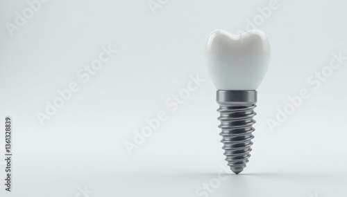 Single orthopedic implant on white background , orthopedics, medical technology