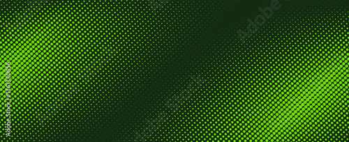 Abstract textured background with a halftone pattern in vibrant green and black gradient tones.