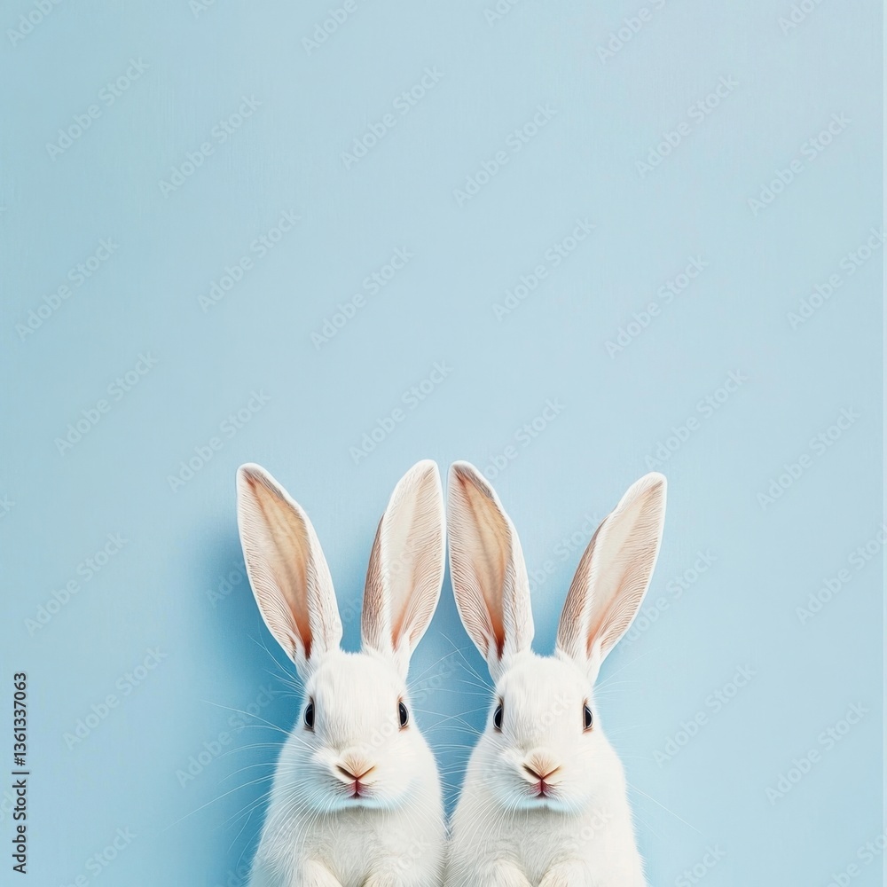 Playful minimalist poster design on a soft pastel blue background. Playful minimalist poster design on a soft pastel blue background.