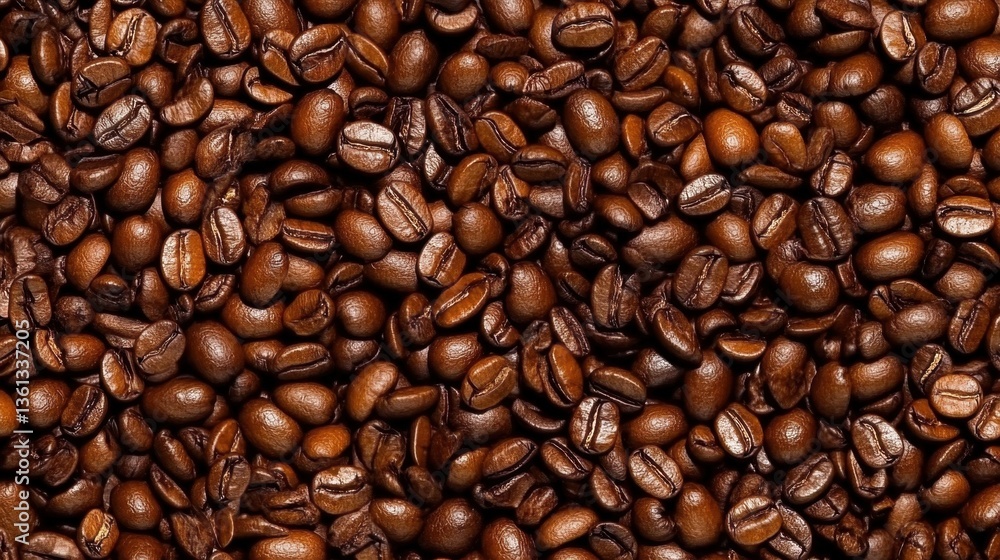 Fototapeta premium Organic coffee bean texture serves as a compelling backdrop.