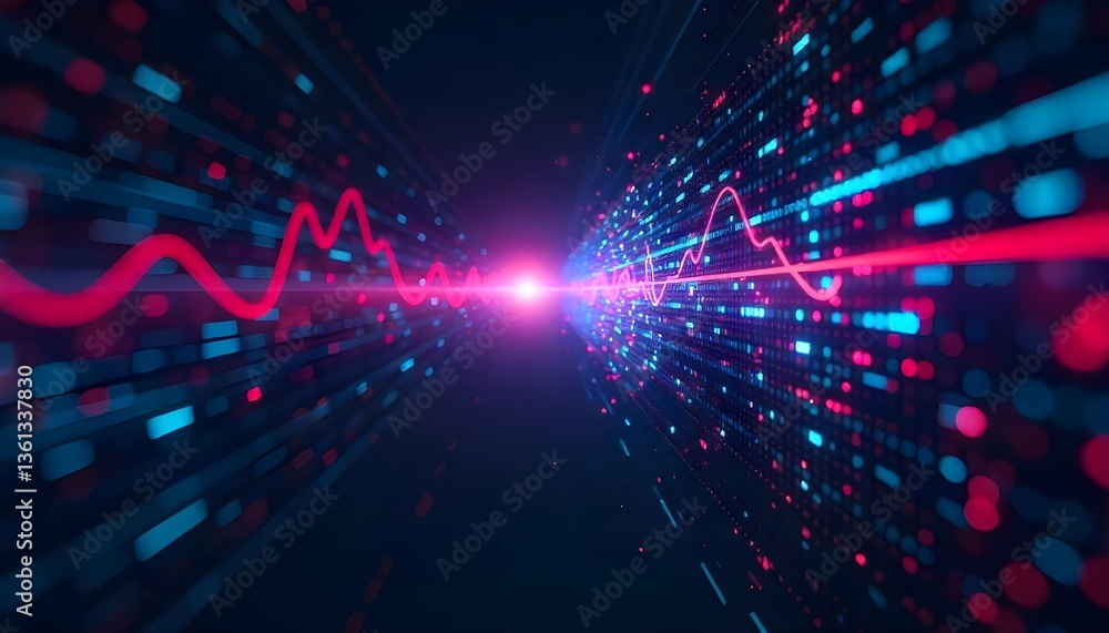 world voice day concept, digital visualization of voice data transmission with colorful light trails, tech-inspired with a cybernetic theme world voice day concept, digital visualization of voice data transmission with colorful light trails, tech-inspired with a cybernetic theme