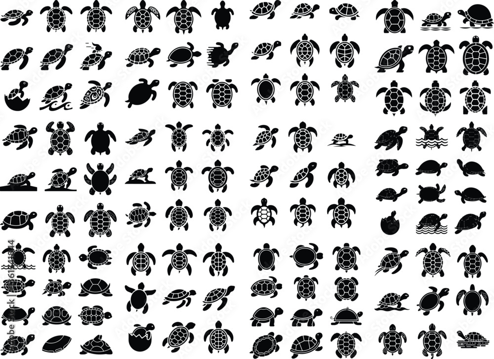 turtle icon Black line art vector logo set simple turtle icon illustration Simple Black Silhouette of a Turtle Set of different turtle silhouettes. Isolated flat vector illustrations turtle icon Black line art vector logo set simple turtle icon illustration Simple Black Silhouette of a Turtle Set of different turtle silhouettes. Isolated flat vector illustrations