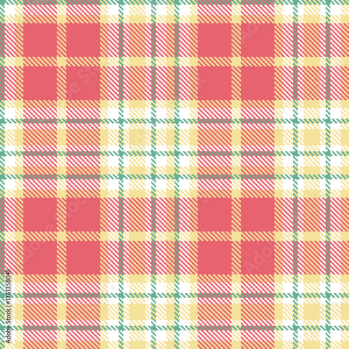 Wallpaper Mural Vivid White Seamless Tartan with Bright Light Tan accents Textile Design Torontodigital.ca