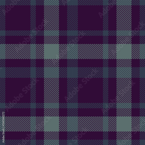 Modern Seamless Tartan in Bright Dark Purple tones Textile Design Variant 2287