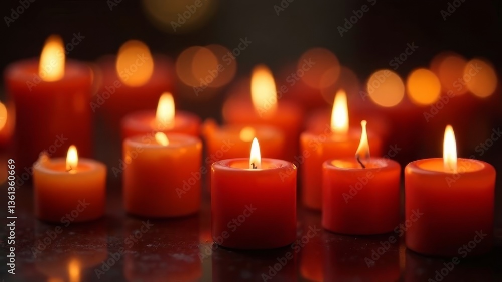 many different burning candles in a dim room many different burning candles in a dim room