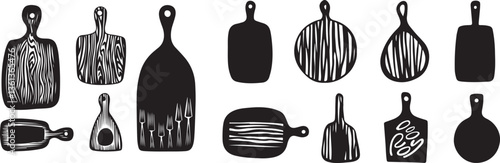 Kitchen cutting board silhouette