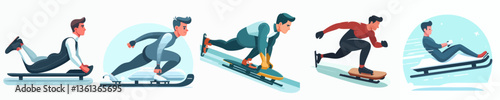 vector collection of an ice skater