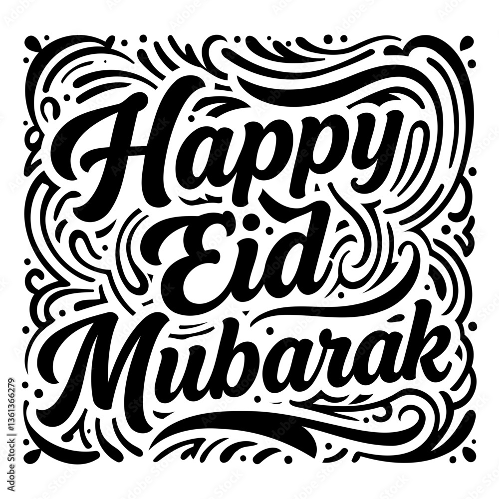 Stylish Happy Eid Mubarak graphic for marketing Stylish Happy Eid Mubarak graphic for marketing