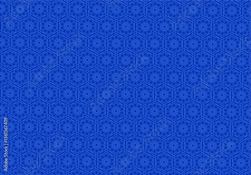 Elegant Islamic Arabic Pattern Design in Blue: A Serene Background Reflecting Timeless Beauty, Tranquility, and Spiritual Harmony. 