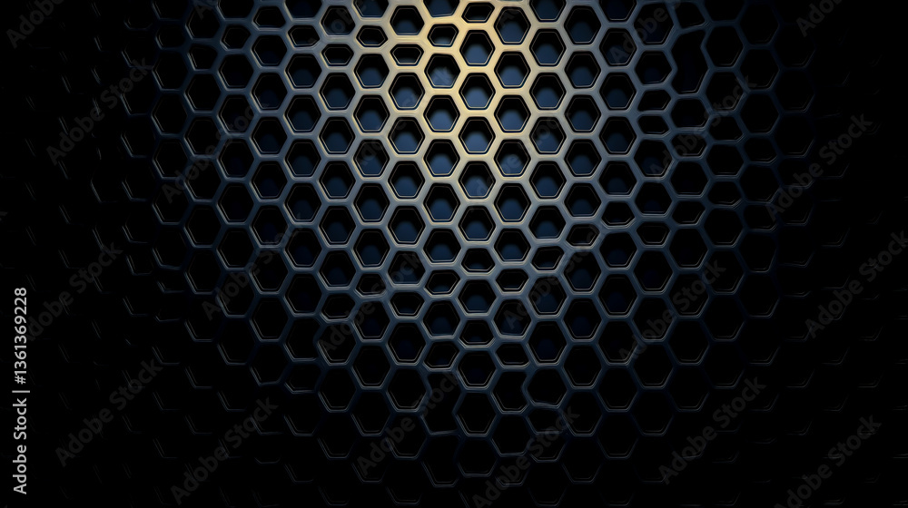 Abstract black background with a hexagonal pattern, a seamless texture of tiles for wallpaper Abstract black background with a hexagonal pattern, a seamless texture of tiles for wallpaper