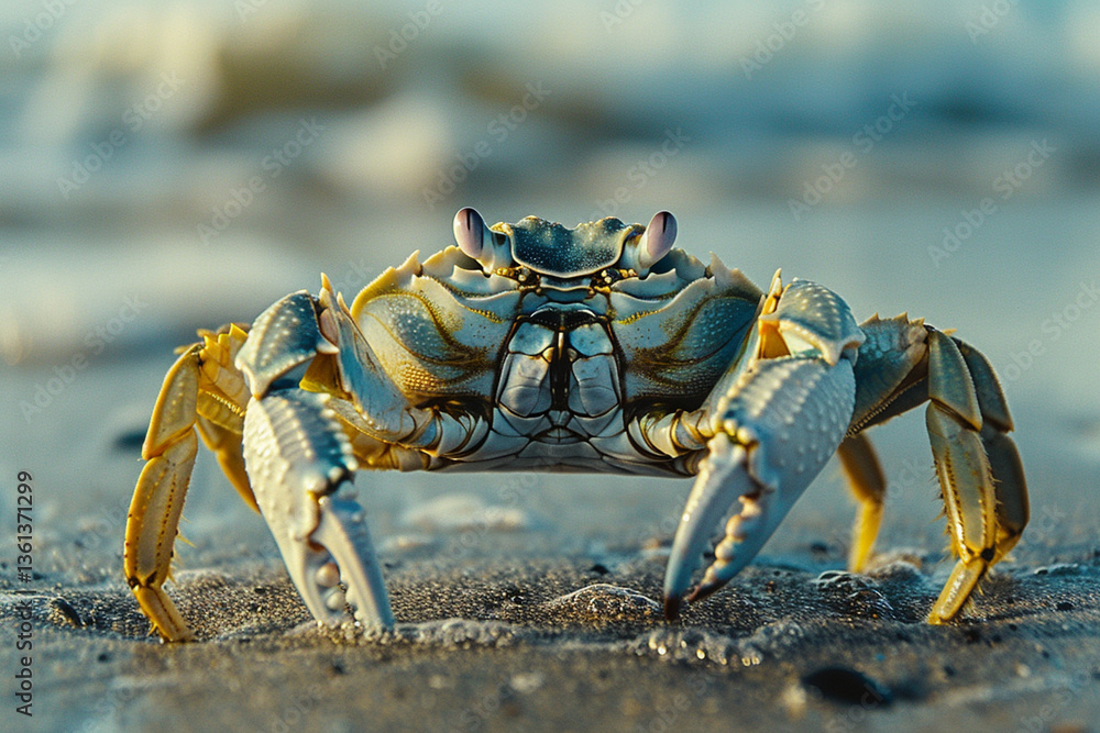 Fototapeta premium Closeup Zoom Beach 70-200Mm Crab Daylight The Lens