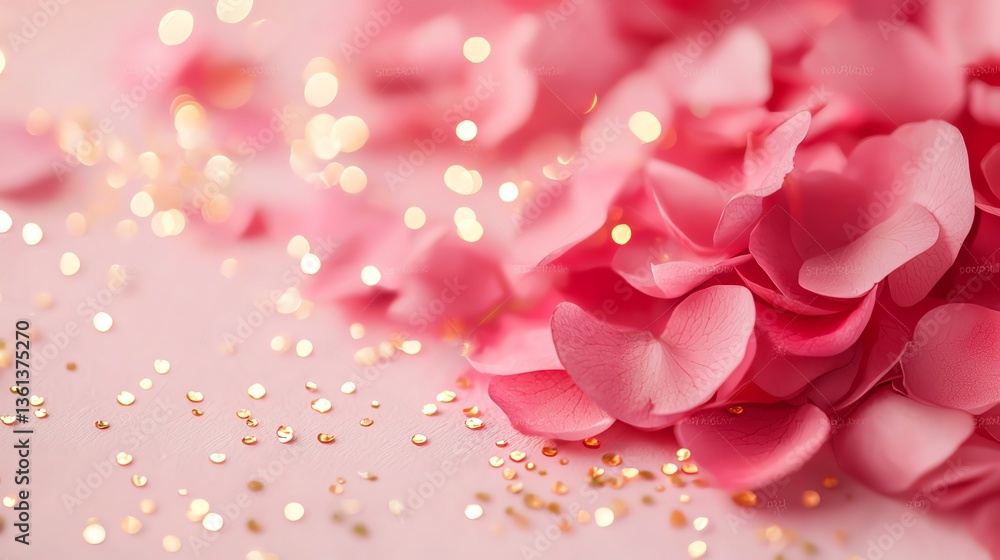 Fototapeta premium Vibrant cherry blossom petals illuminated by golden sunlight