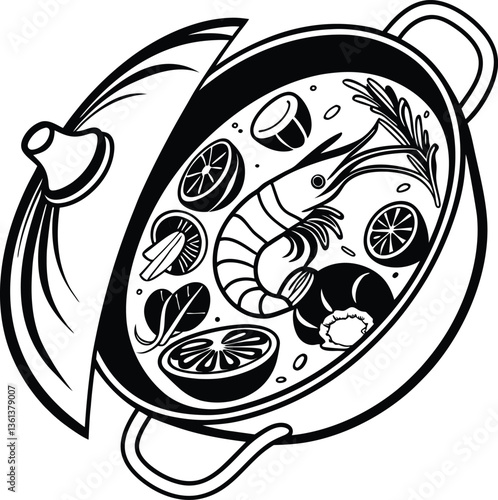 Bold Thai Food Designs Vectors, Icons, and Vintage TShirt Graphics