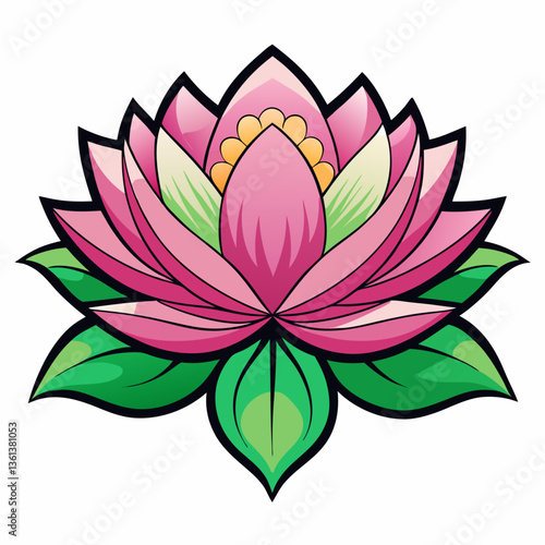 Beautiful lotus vector design for digital projects, perfect for prints and designs.