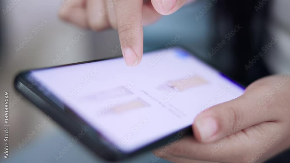 A person is looking for a product in an online store A person is looking for a product in an online store