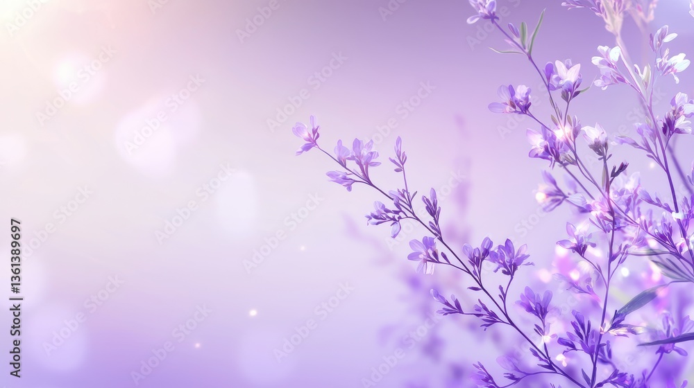 Obraz premium A subtle purple blurred background with gradients of lavender and violet, enhancing the ambiance of creative projects or social media posts.