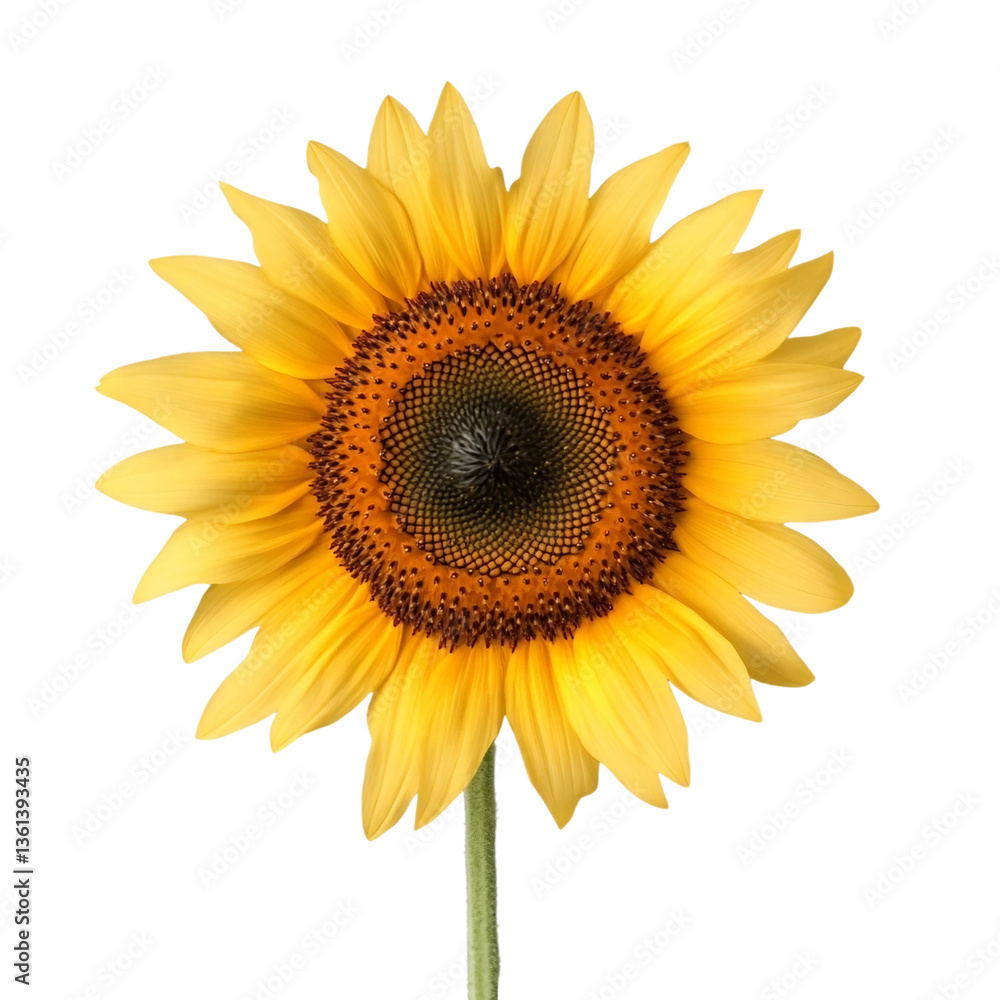 Yellow sunflower isolated on transparent background Yellow sunflower isolated on transparent background