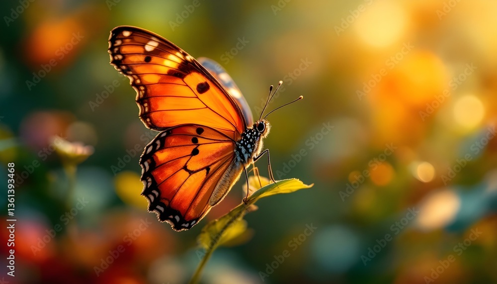 Fototapeta premium butterfly on flower