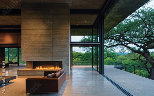 Wallpaper Mural Modern Interior Design with Open View and Natural Surroundings Torontodigital.ca