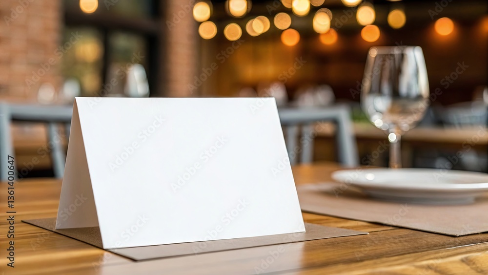 Blank White Paper Table Card. Blank White Paper Table Card.