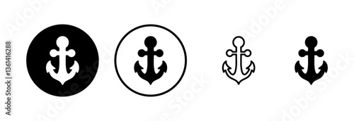 Anchor icon logo design. Anchor sign and symbol. Anchor marine icon.