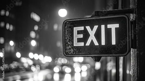 Luminous sign with the inscription 