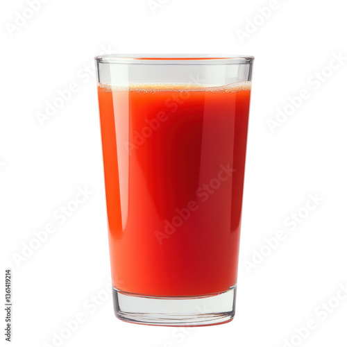 Wallpaper Mural Refreshing glass of tomato juice placed on a clean surface capturing the essence of health and freshness white isolate background Torontodigital.ca