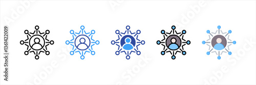 Networking Multi Style Icon Set