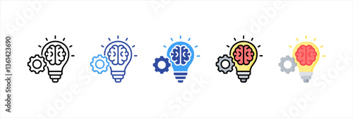 Knowledge Multi Style Icon Set