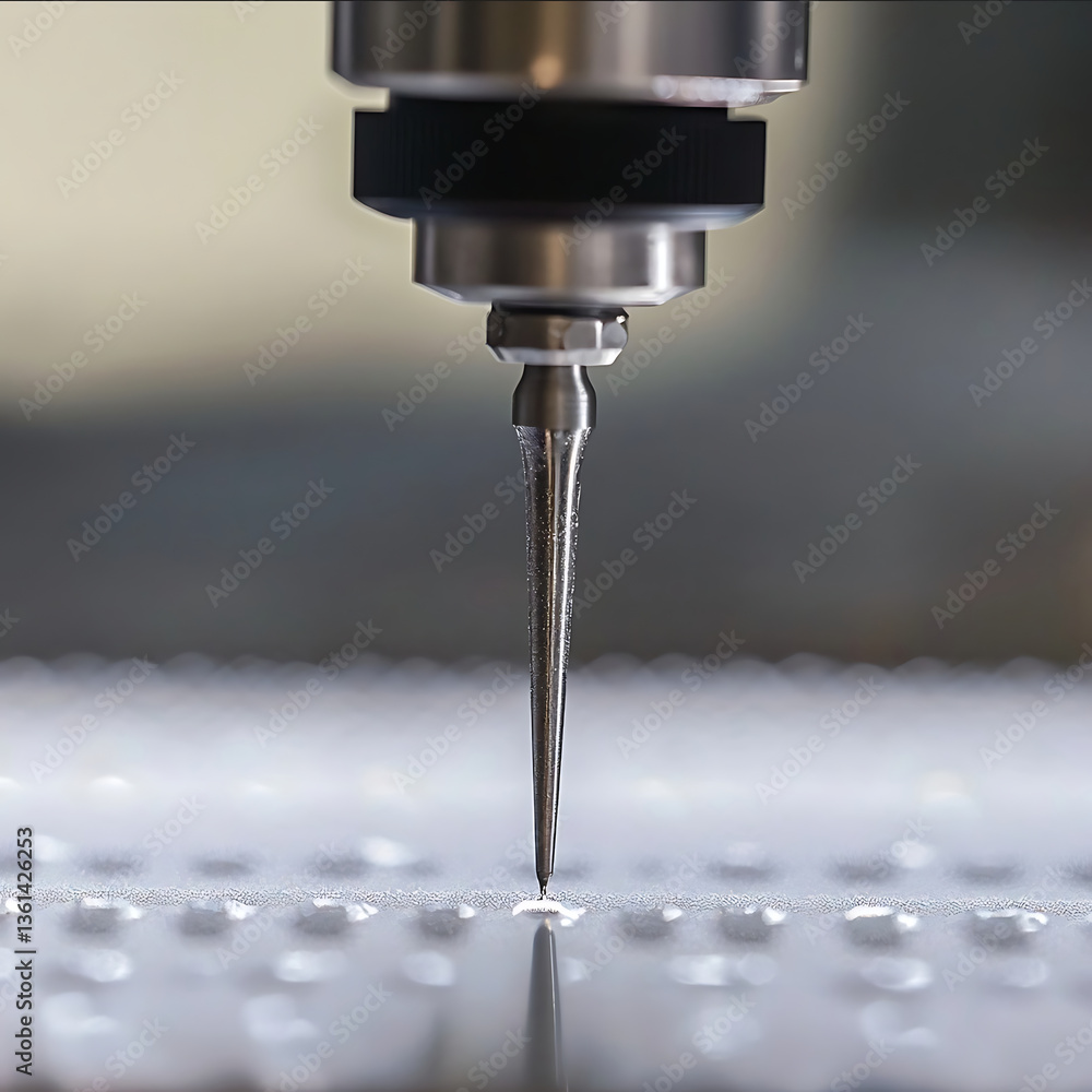 Create a highresolution closeup photograph of an industrial adhesive being carefully dispensed from a precision lure stainless steel nozzle with a 005mm diameter T Create a highresolution closeup photograph of an industrial adhesive being carefully dispensed from a precision lure stainless steel nozzle with a 005mm diameter T