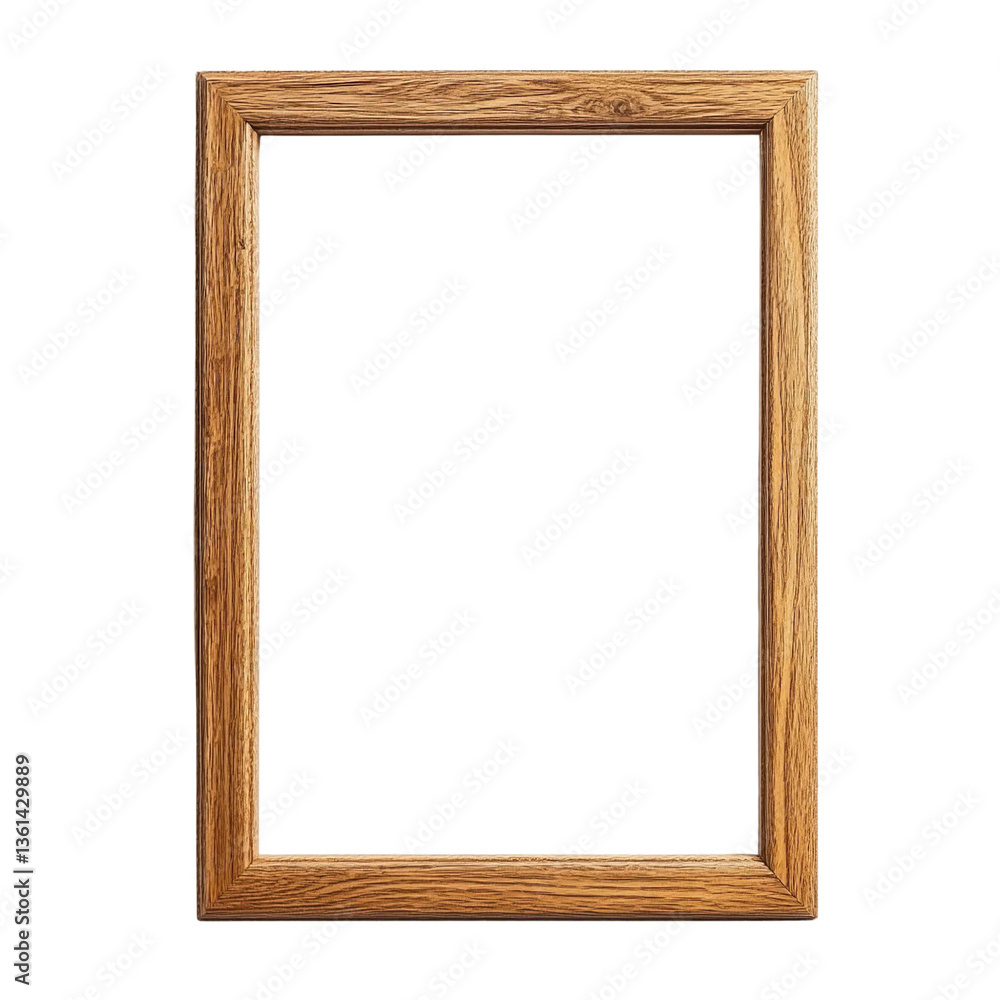 Fototapeta premium Realistic thin photo frame mockup isolated on a transparent background