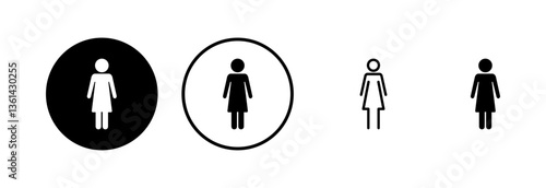 Female icon logo design. woman sign and symbol