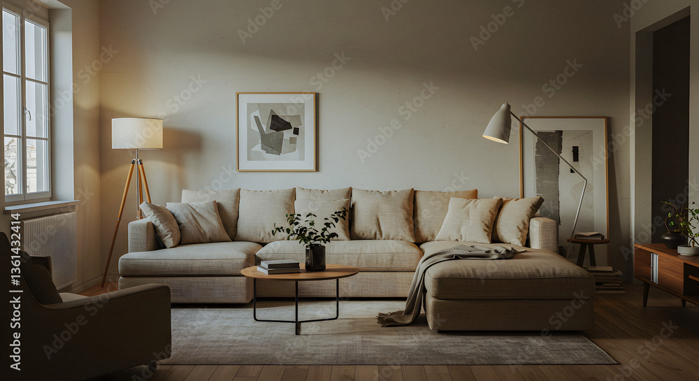 Fototapeta premium Minimalist Living Room