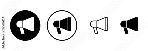 Megaphone icon logo design. Loudspeaker sign and symbol