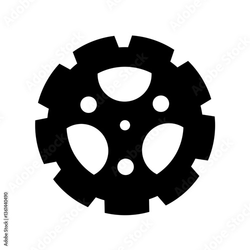 Gear shape icon. Vector sign. Engineering symbol