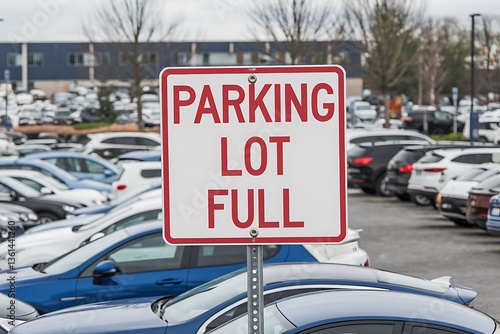 A Parking Lot Sign Indicating Capacity Is Reached