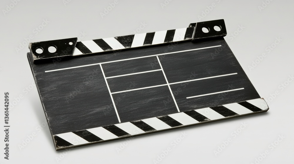 Fototapeta premium Classic Clapperboard on Isolated Background
