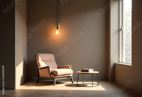 Minimalist Reading Nook with Natural Light