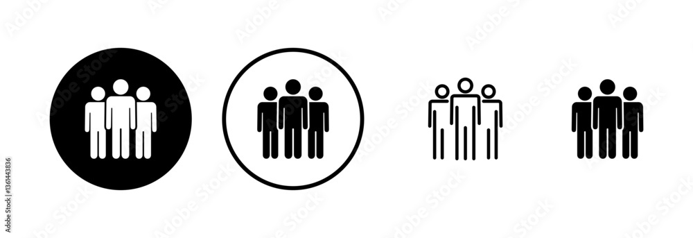 Obraz premium people icon logo design. person sign and symbol. User Icon vector