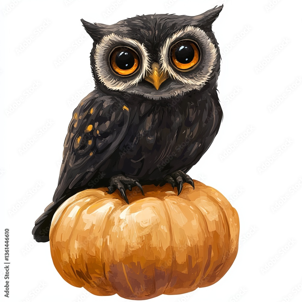 Fototapeta premium owl on white background