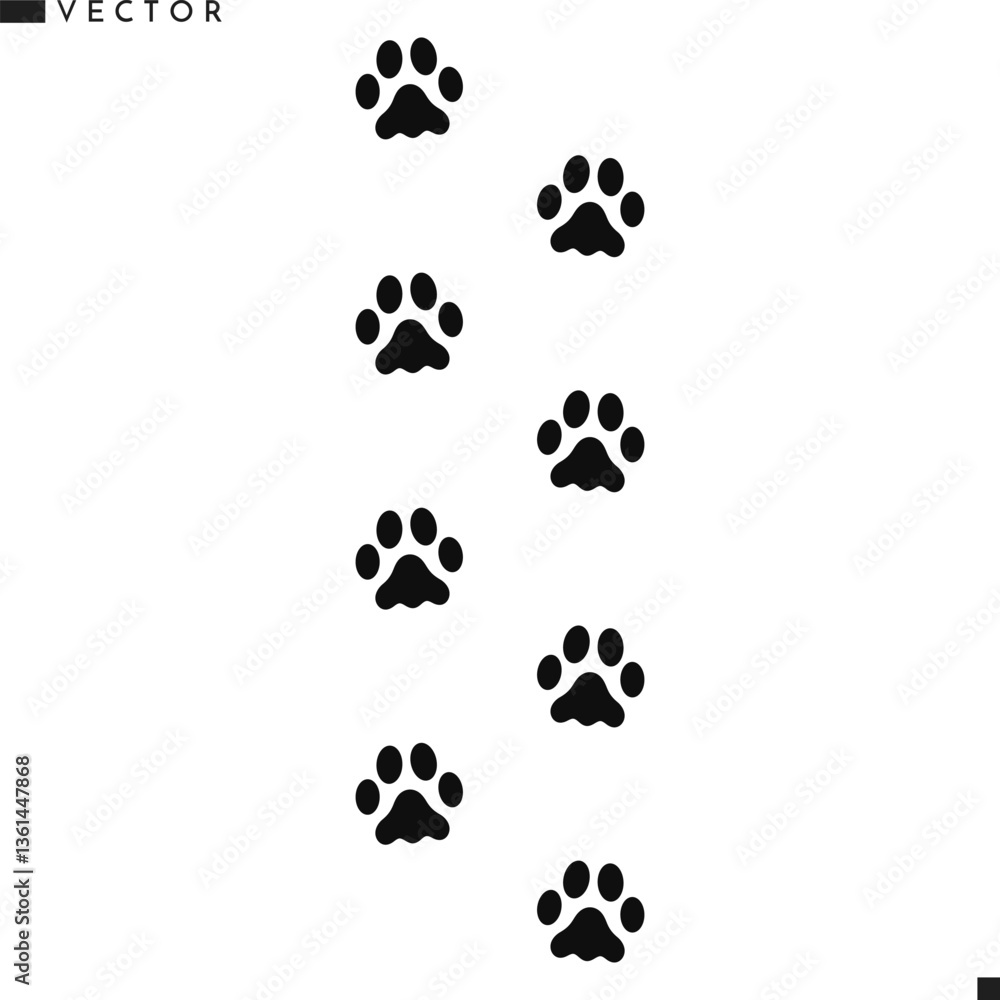 Cat paw prints vector Cat paw prints vector
