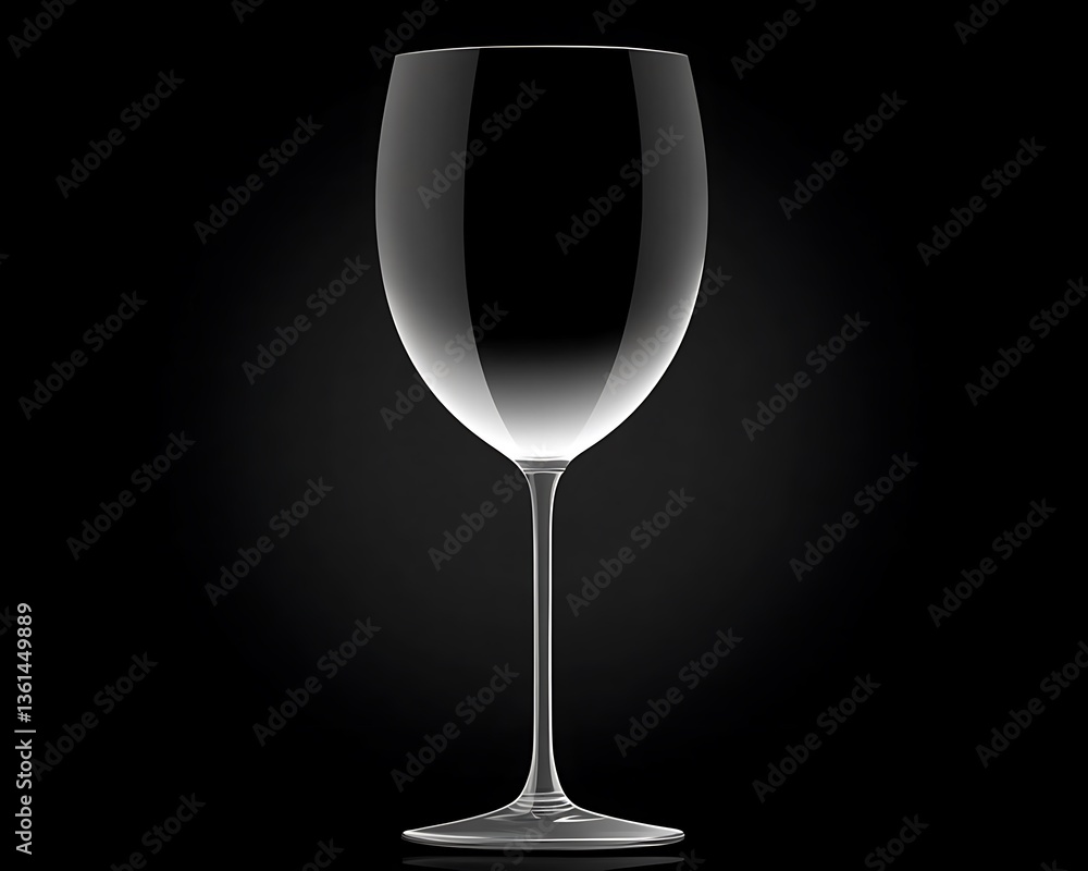 Empty wine glass on black background. Empty wine glass on black background.
